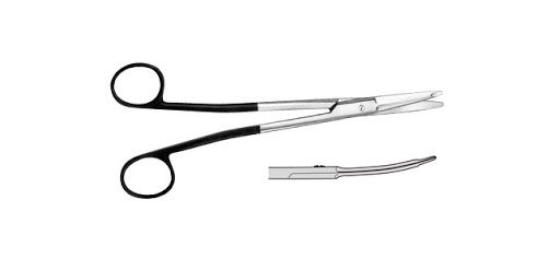 Gorney Turbinate Scissors, Tungsten Carbide, Double-Action, Angled, 8 1/4" (21.0 Cm)